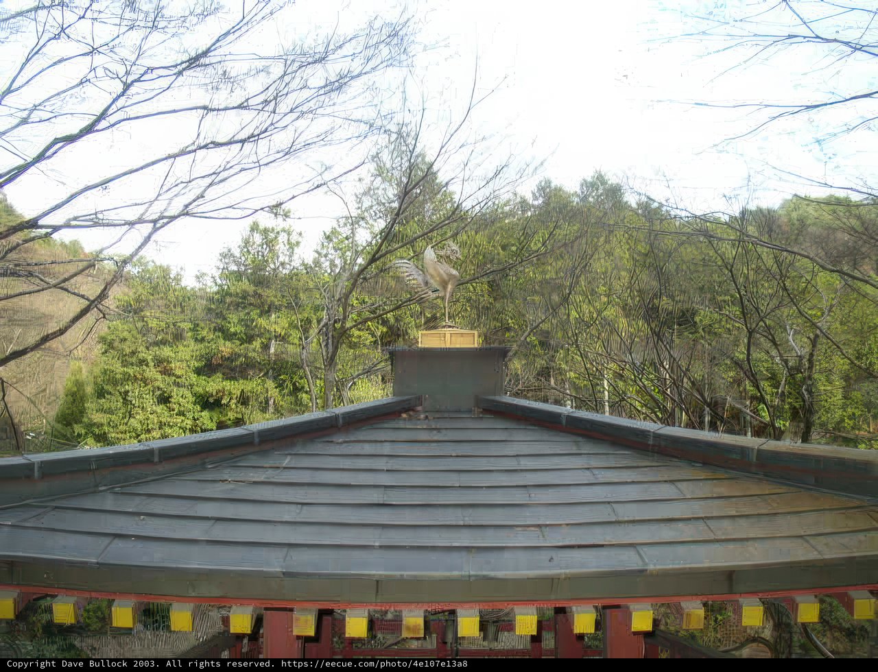 Statue on Garden Roof