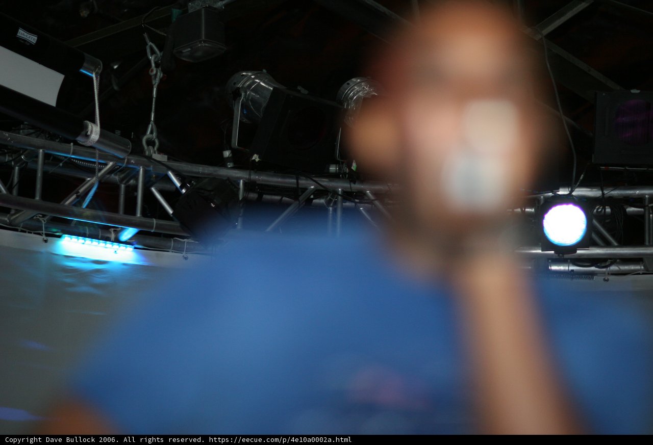 Blurry Spotlight on a Blue Shirt