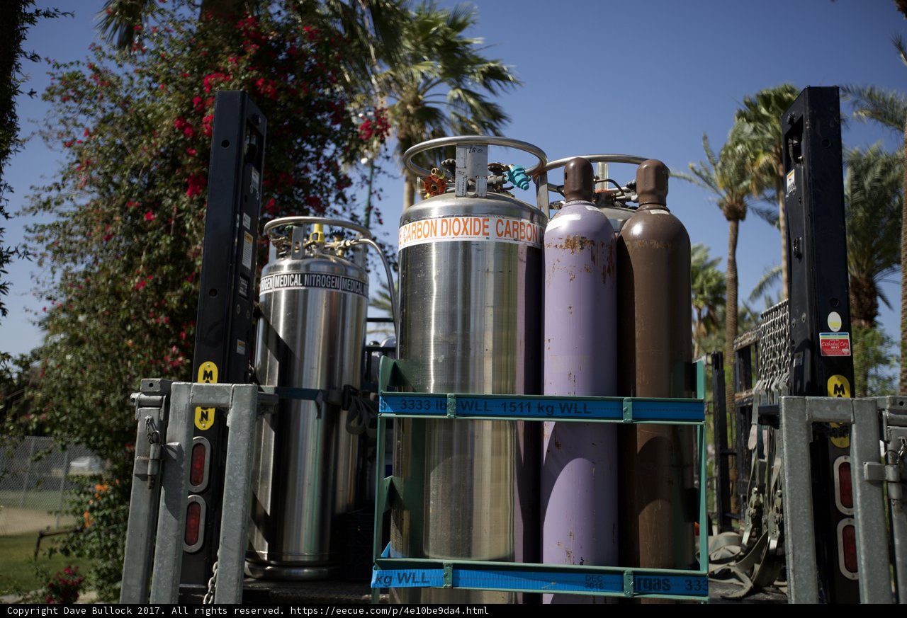 Gas cylinder truck at Empire Polo Club