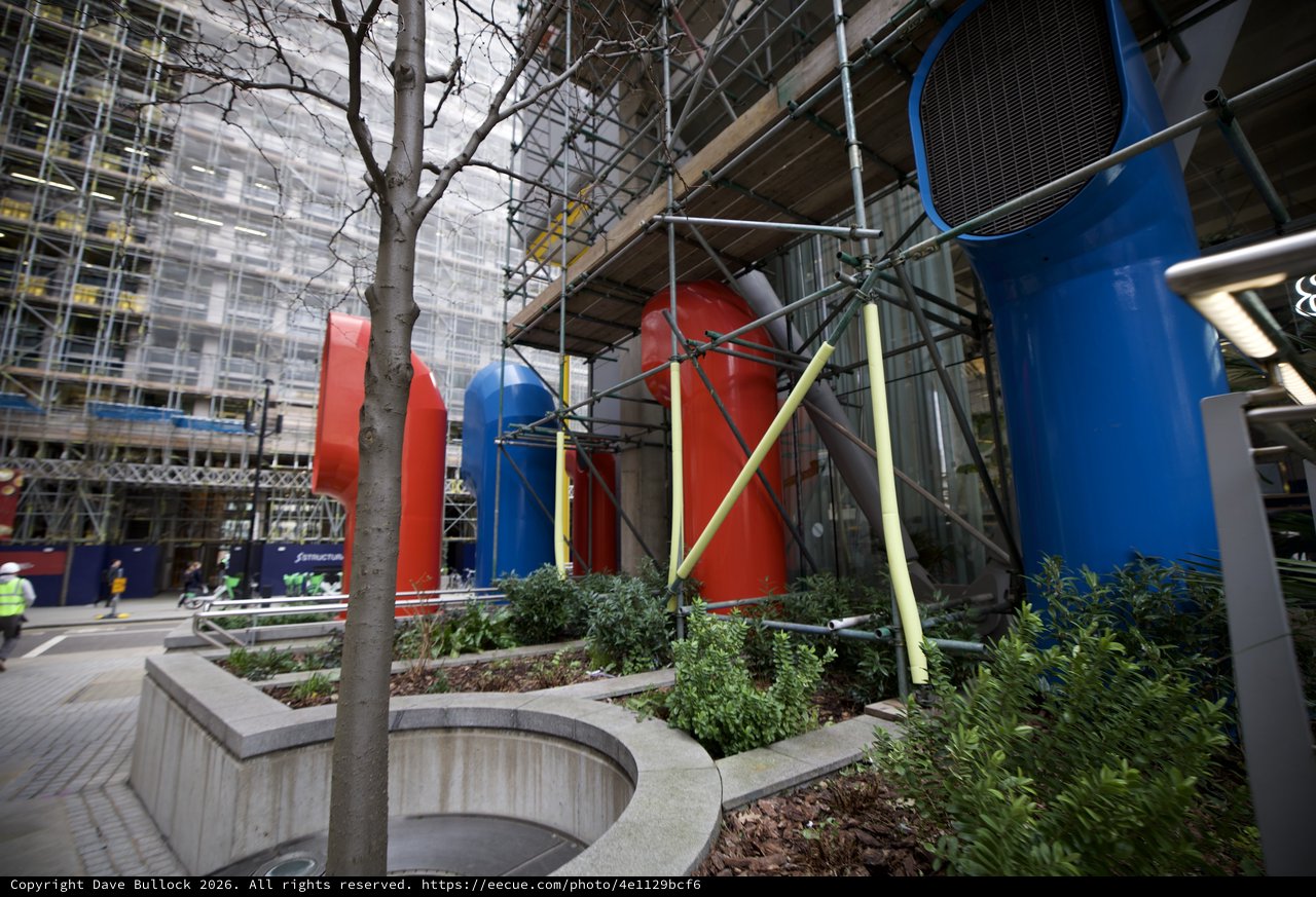 Modern Architecture and Urban Garden at London Construction Site