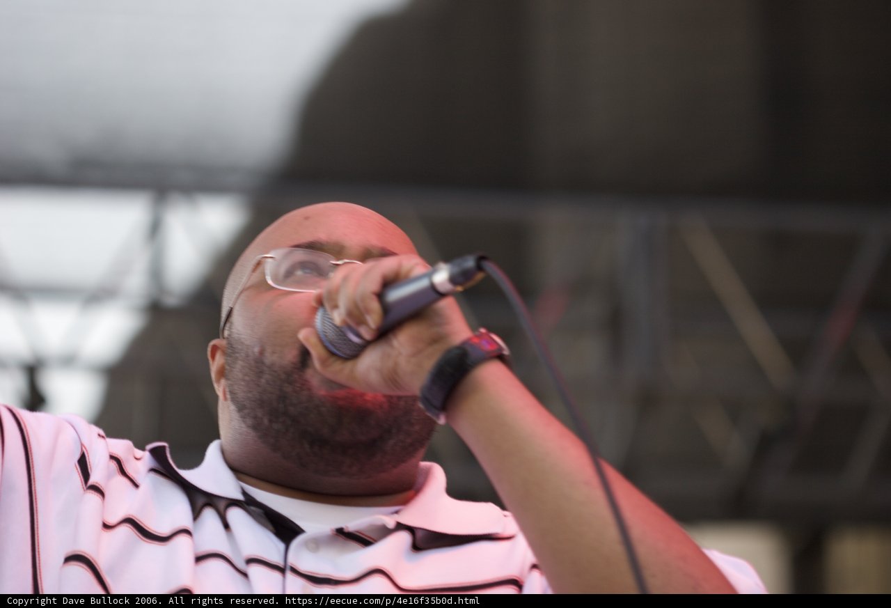 The Entertainer with the Microphone and Glasses