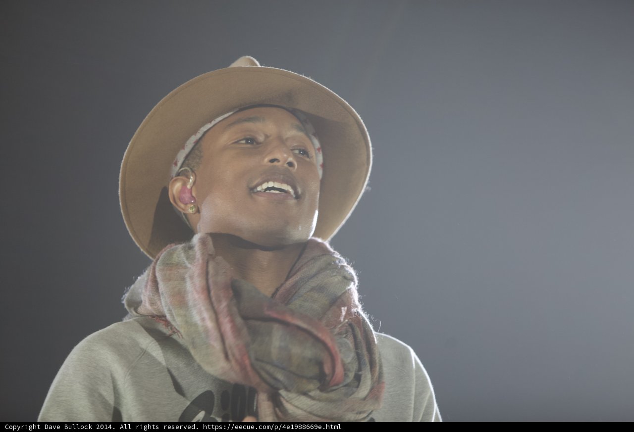 Pharrell Williams Rocks the Cowboy Hat at O2 Arena