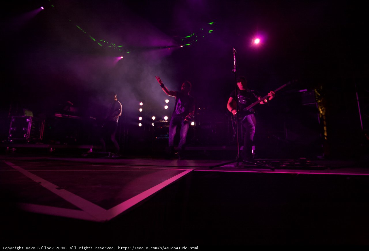 Rocking the Stage with Purple Lights