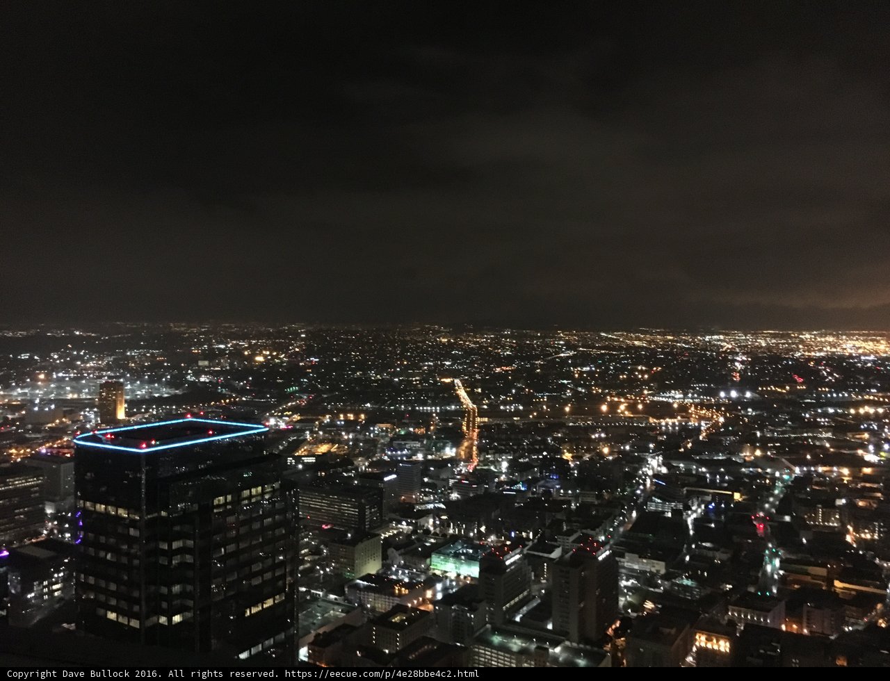 A Bird's Eye View of LA at Night