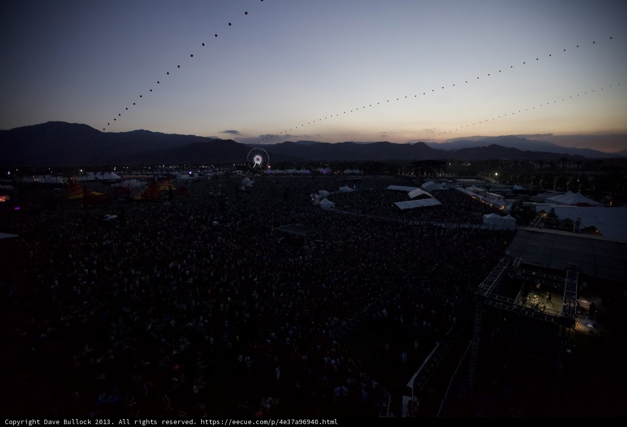 Coachella Crowd at Dusk