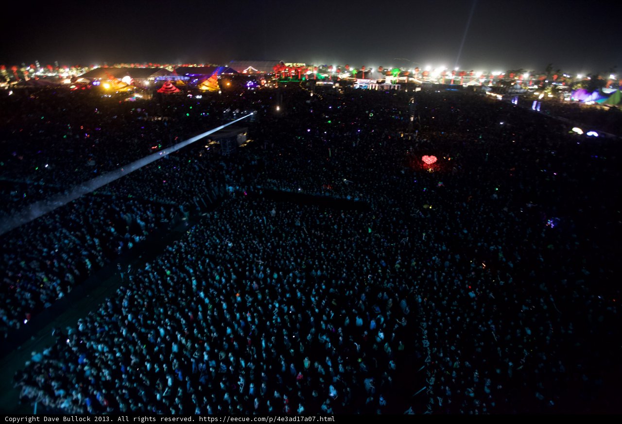 Nighttime Concert Crowd in Coachella