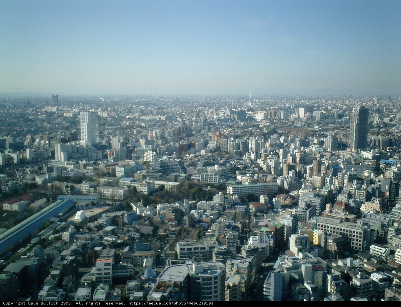 Tokyo's Urban Metropolis from High Above