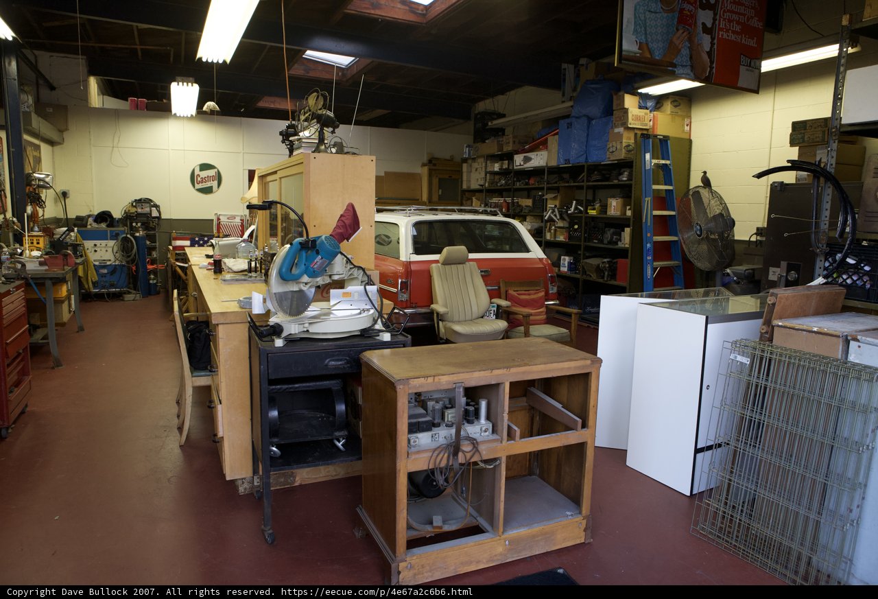 A Workshop with a Vintage Car