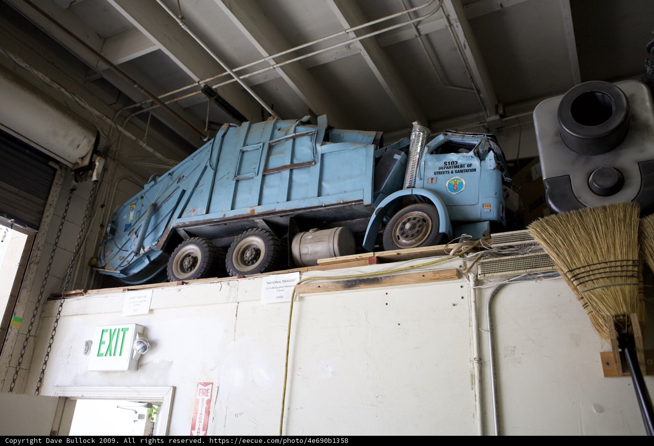 Blue Dump Truck Takes a Rest