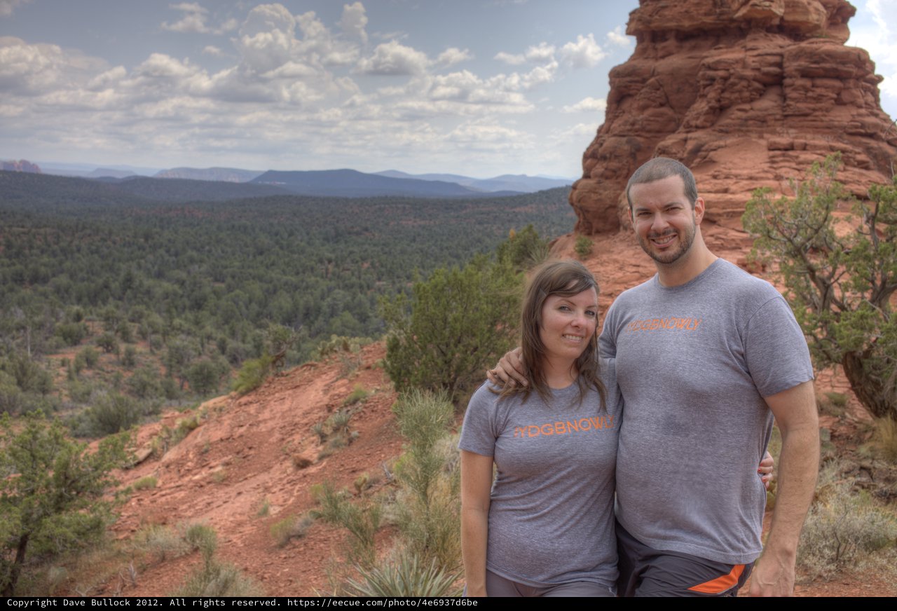 Couple Smiling Atop Sedona Red Rock Vista