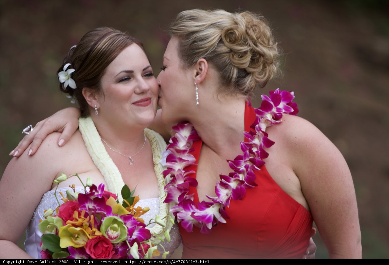 Two Brides Embrace