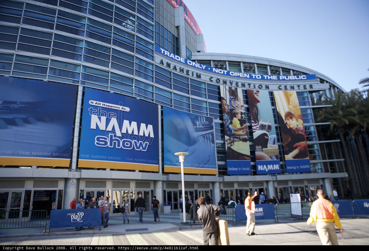 The NAMM Show Sign Towers Over the Metropolis