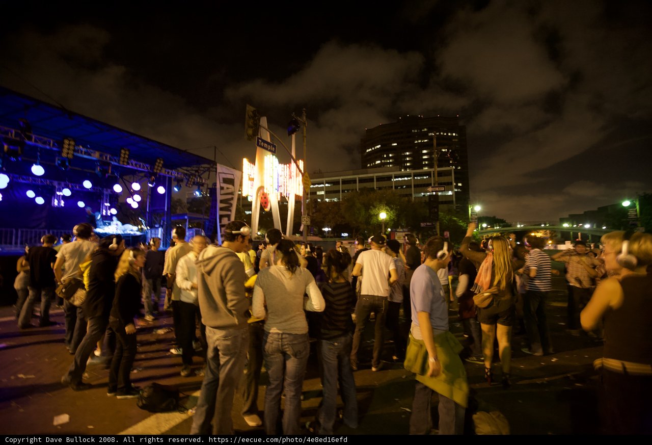 Nighttime Crowd in the City