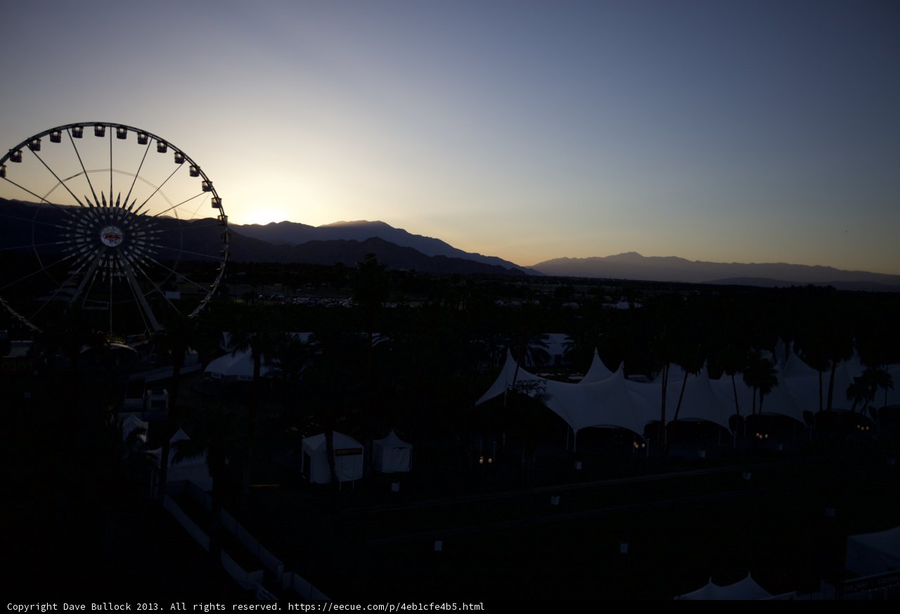 Ferris Wheel Sunset at Coachella Music Festival