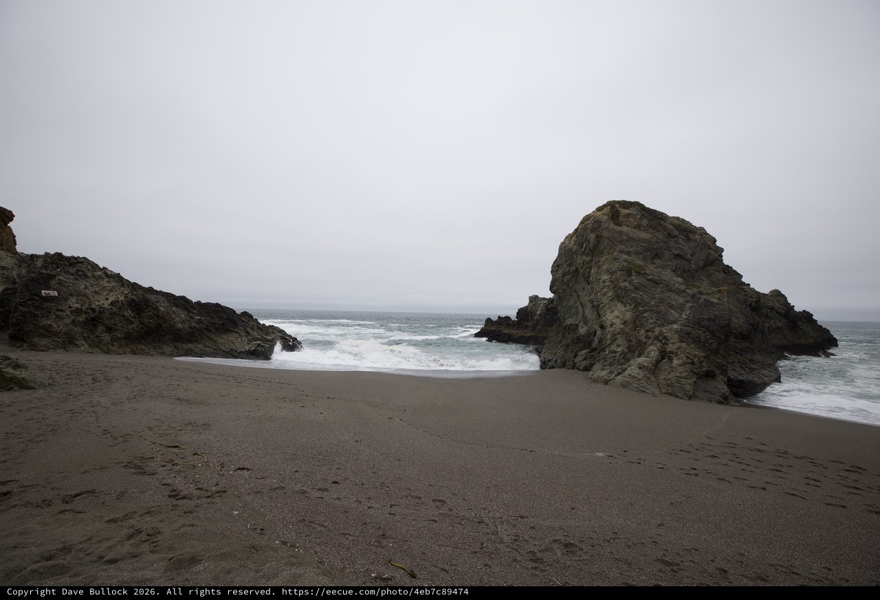 Misty Cove at Dusk on the Northern California Coast