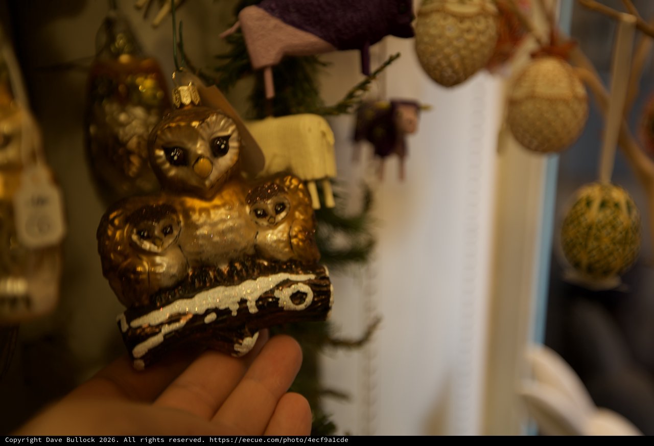 Handcrafted Owl Ornaments Christmas Tree Decoration Display
