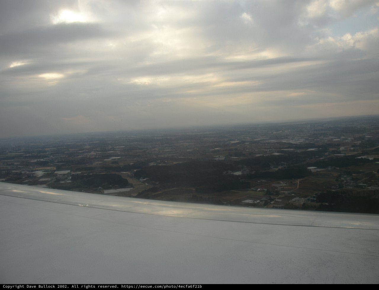 Cloudy Sky and Urban Landscape from Above
