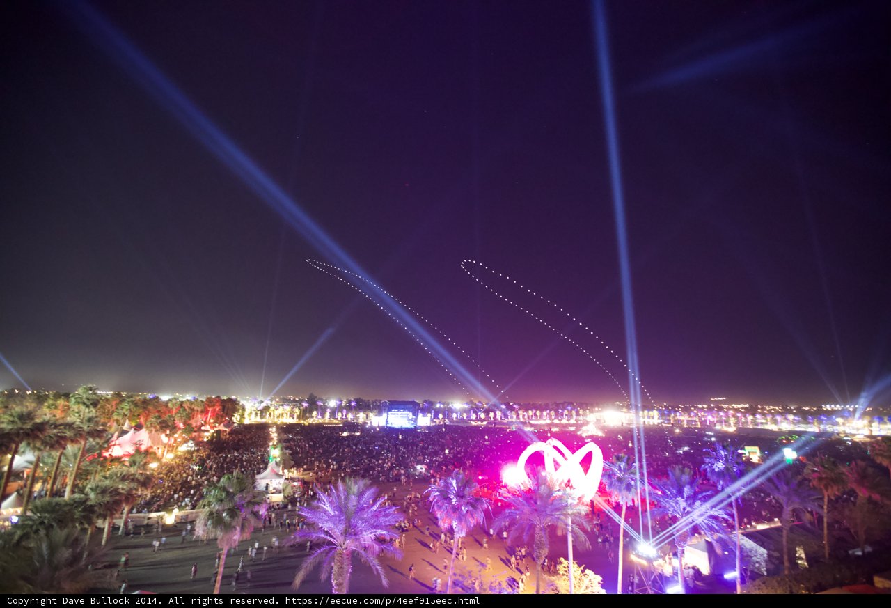 Lights and Laser Show at Coachella