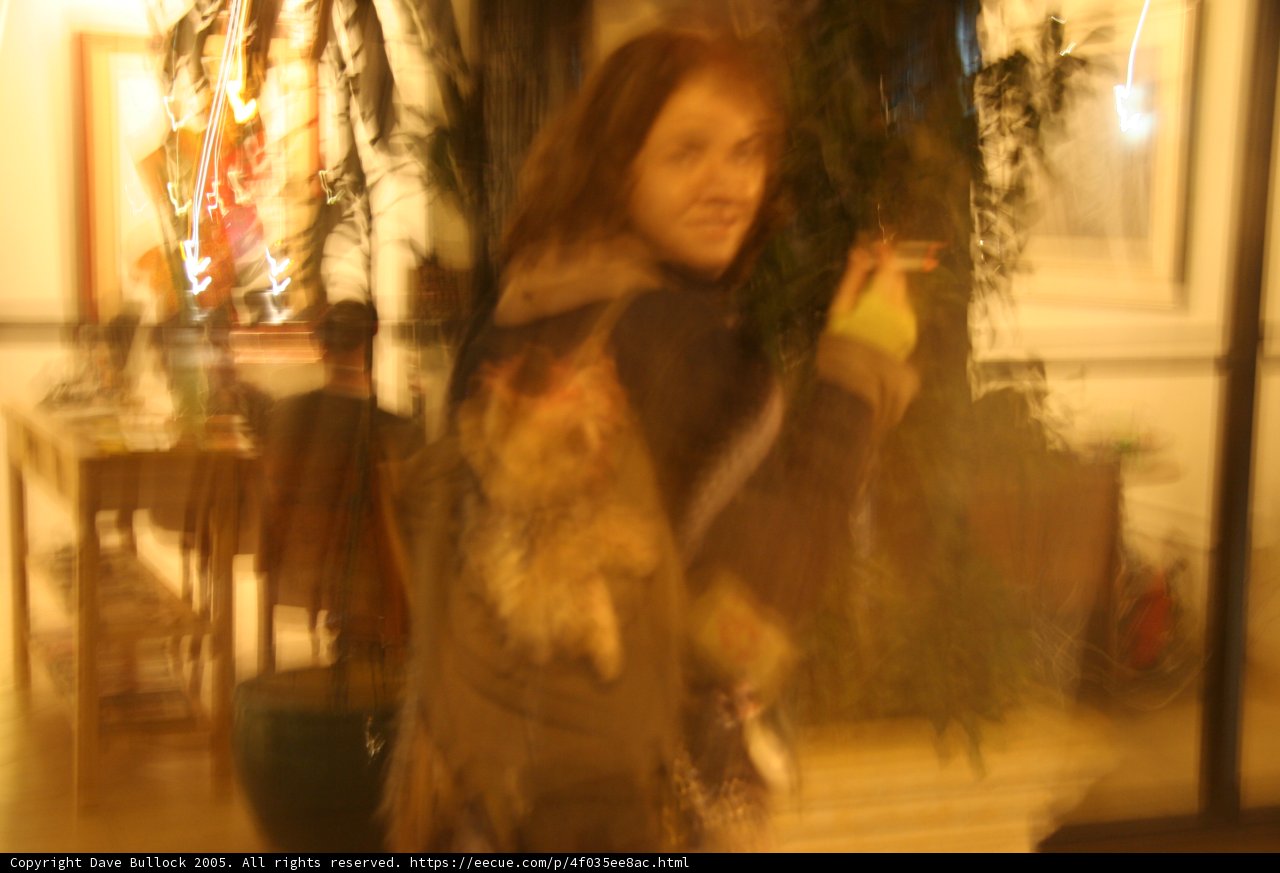 Blurry Snapshot of a Woman and Her Feline Companion