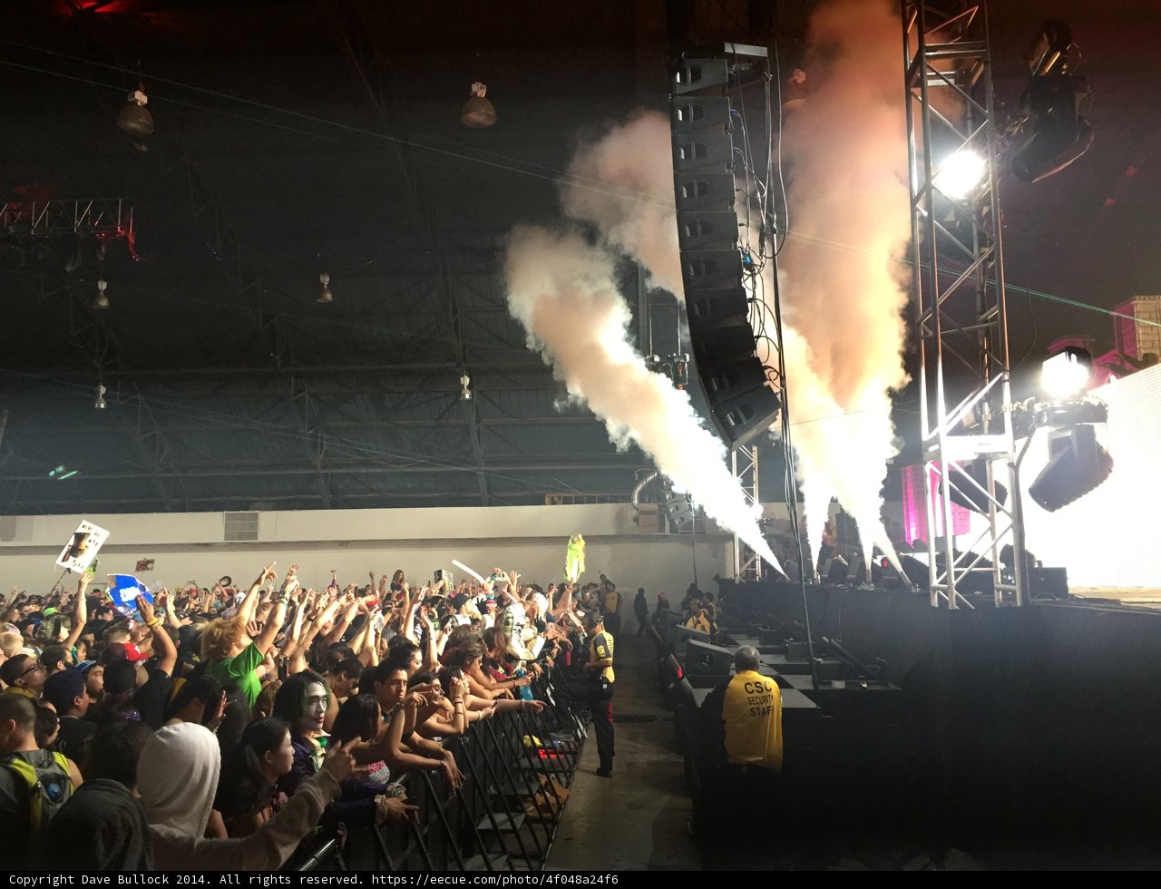 Smoke-Filled Stage at San Bernardino Concert