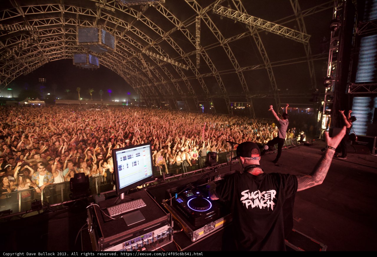 DJ Lights Up Coachella Stage