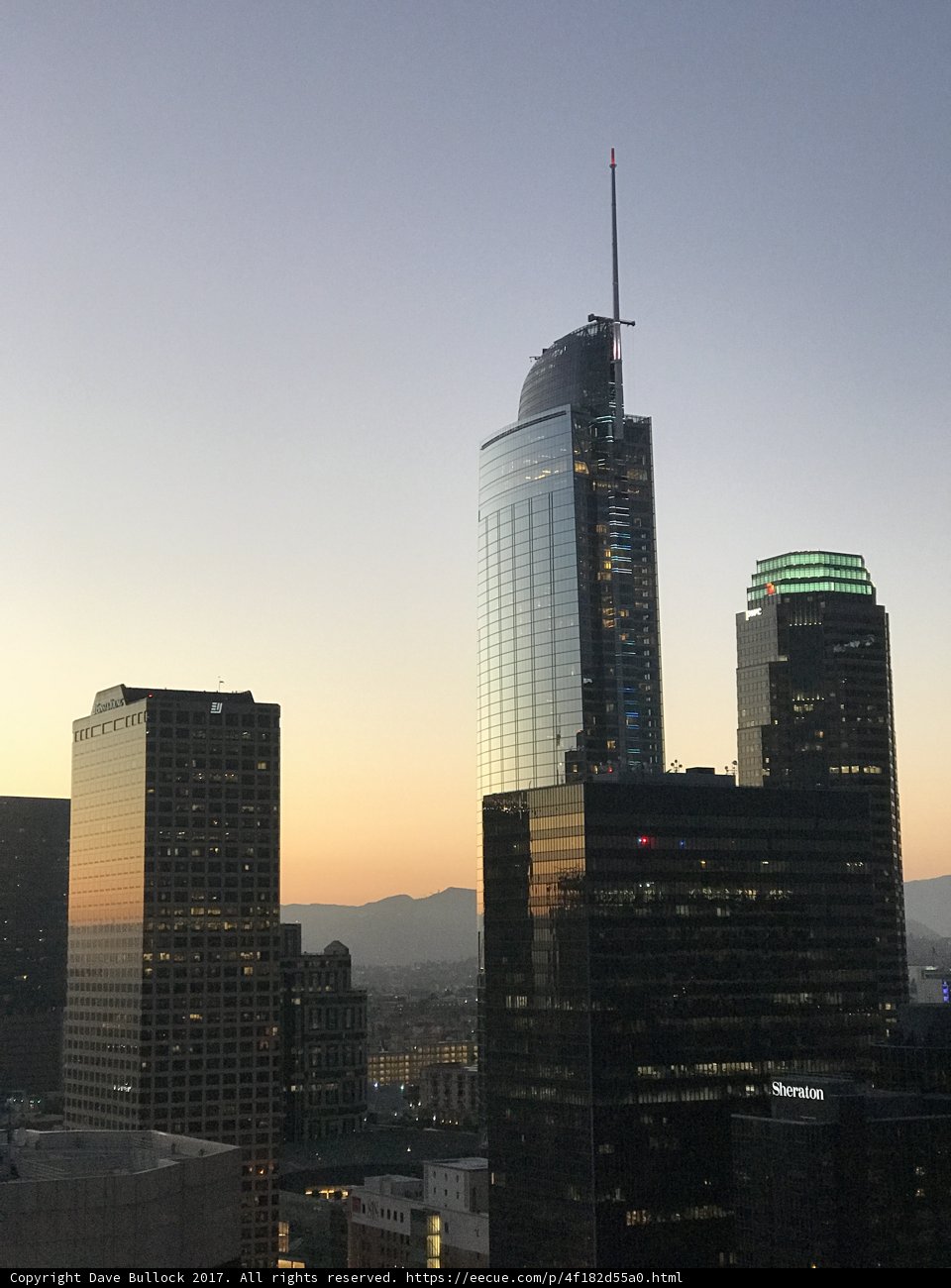 Sunset over the Urban Skyscrapers