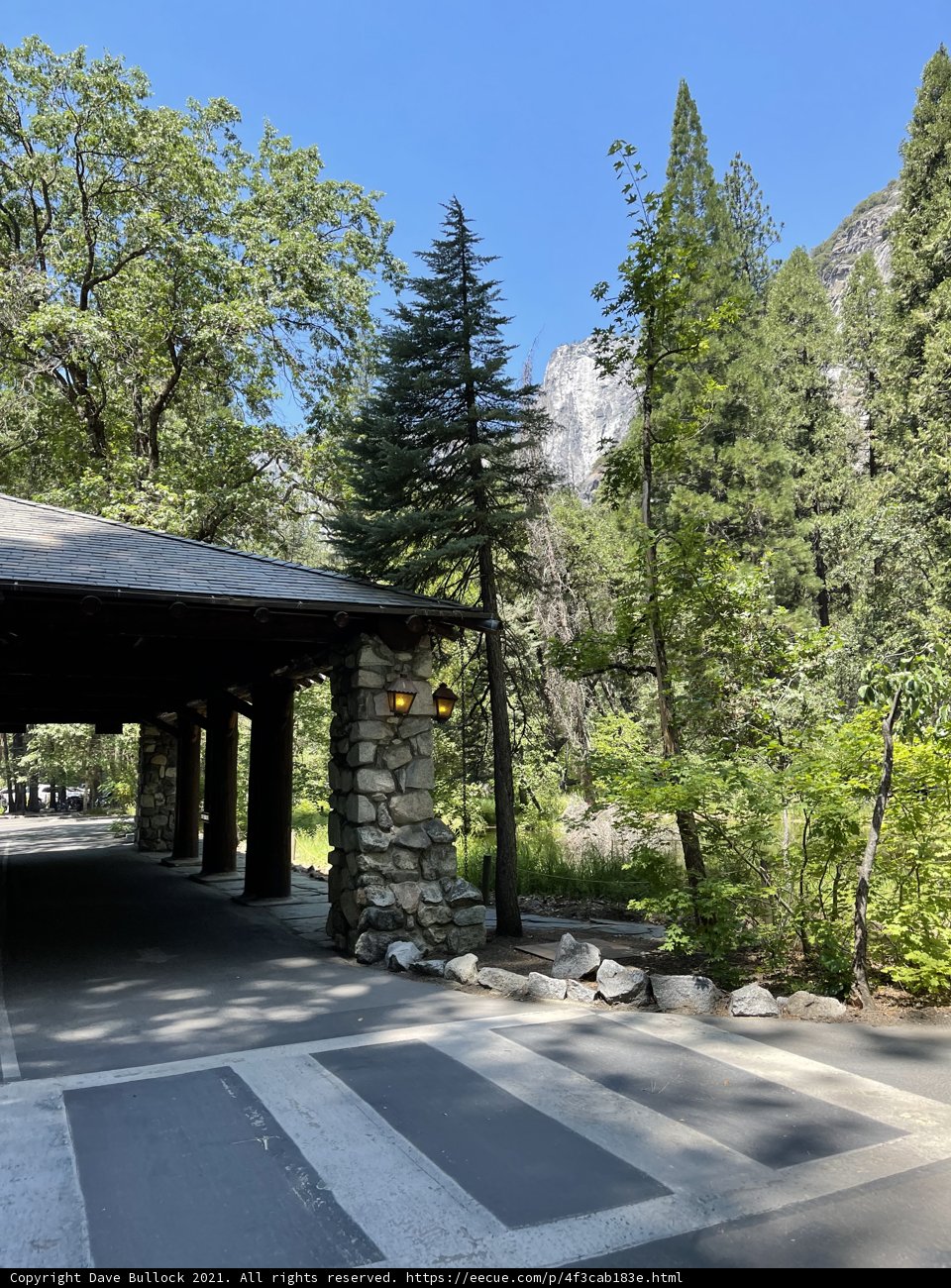 Beautiful Stone Covered Bridge in Yosemite National Park