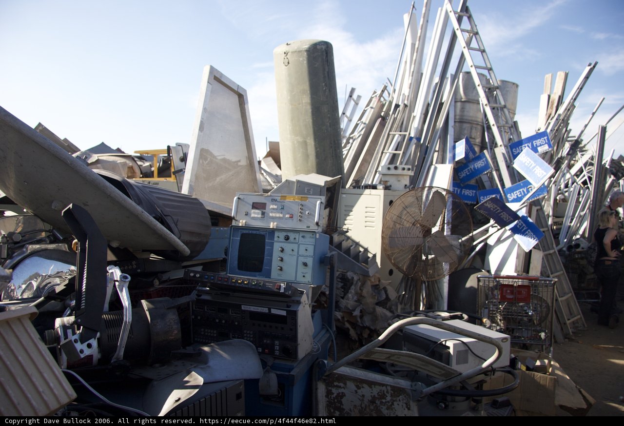 Junk Pile Beneath the Cloudy Sky