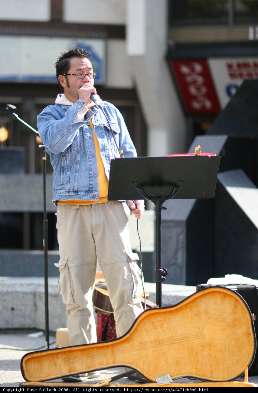 Entertainer with Blue Jean Jacket