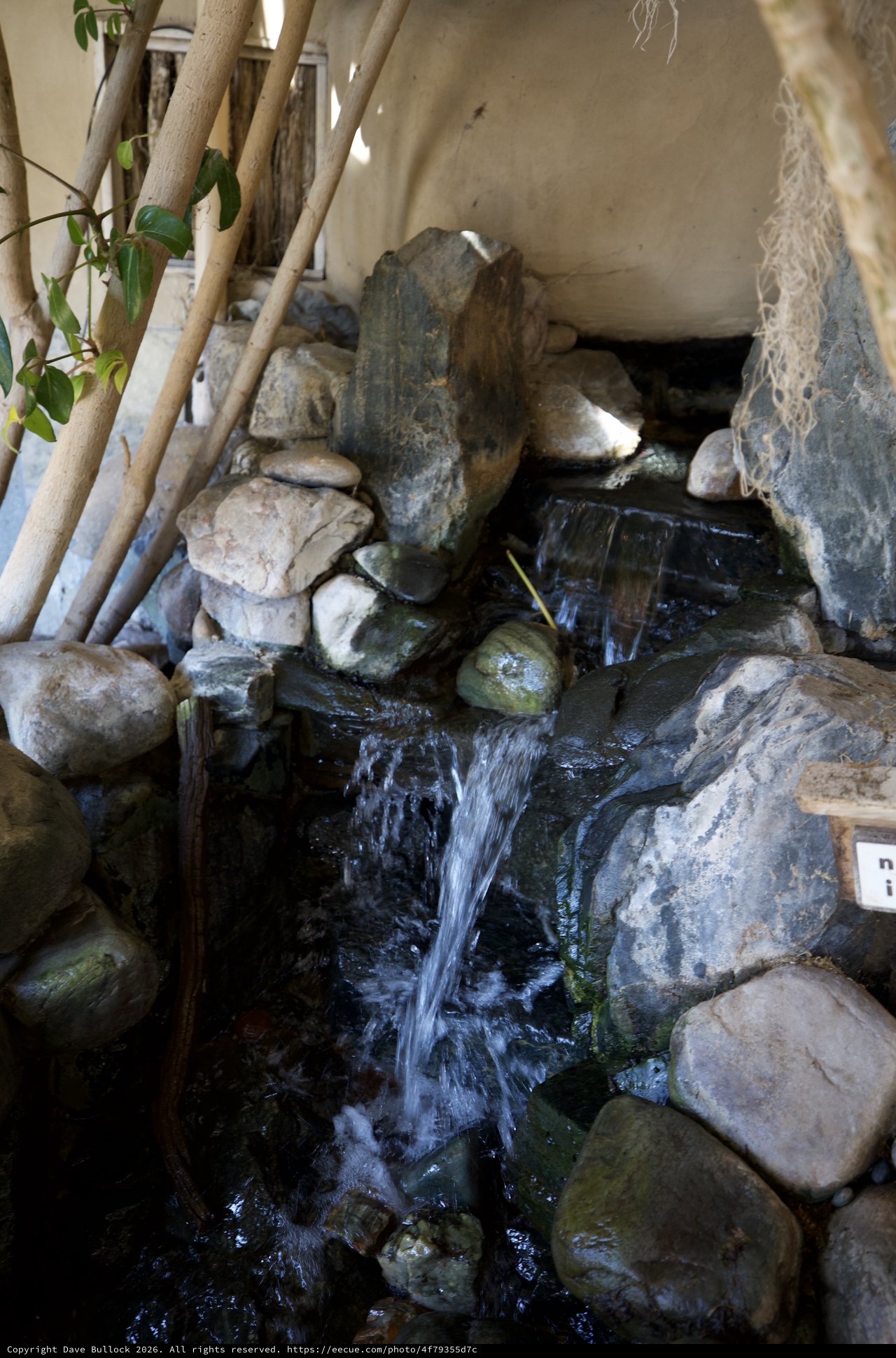 Rustic Indoor Water Feature with Natural Stone Elements