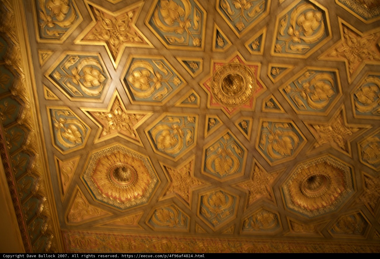 The Magnificent Ceiling of the Hearst Castle Theatre