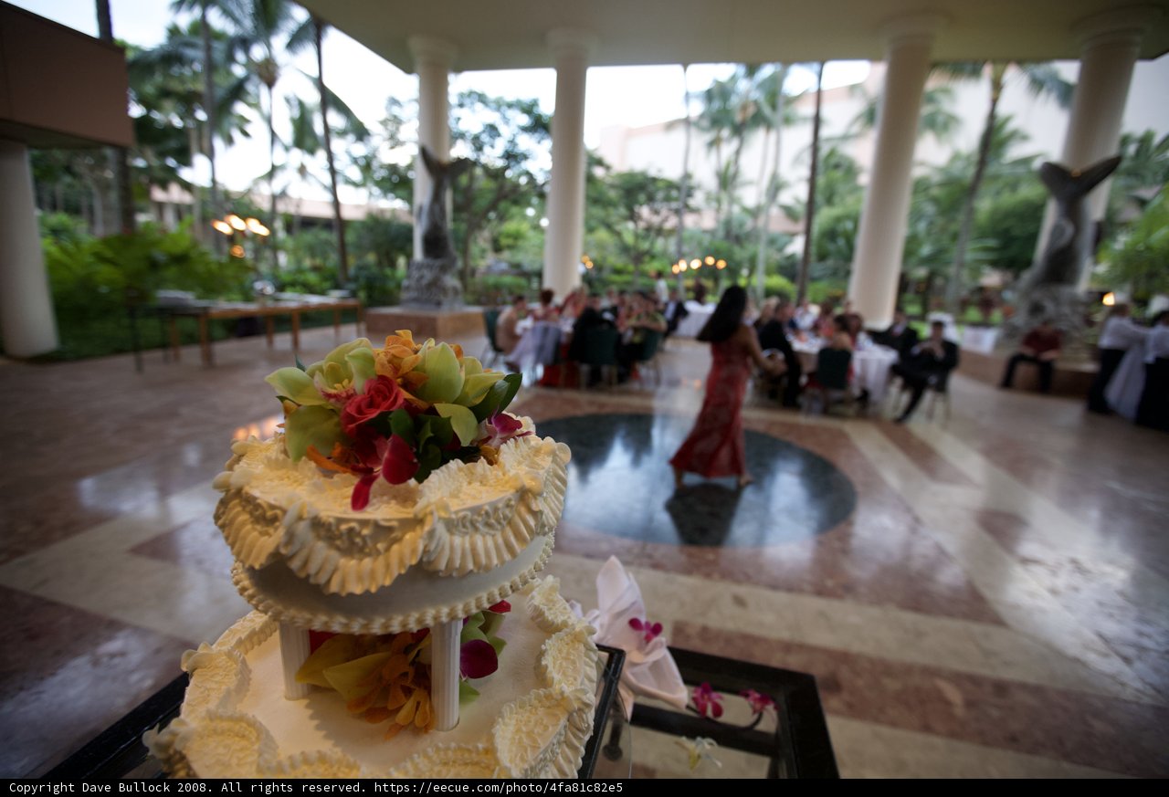 Elegant Wedding Cake with Flower Arrangements