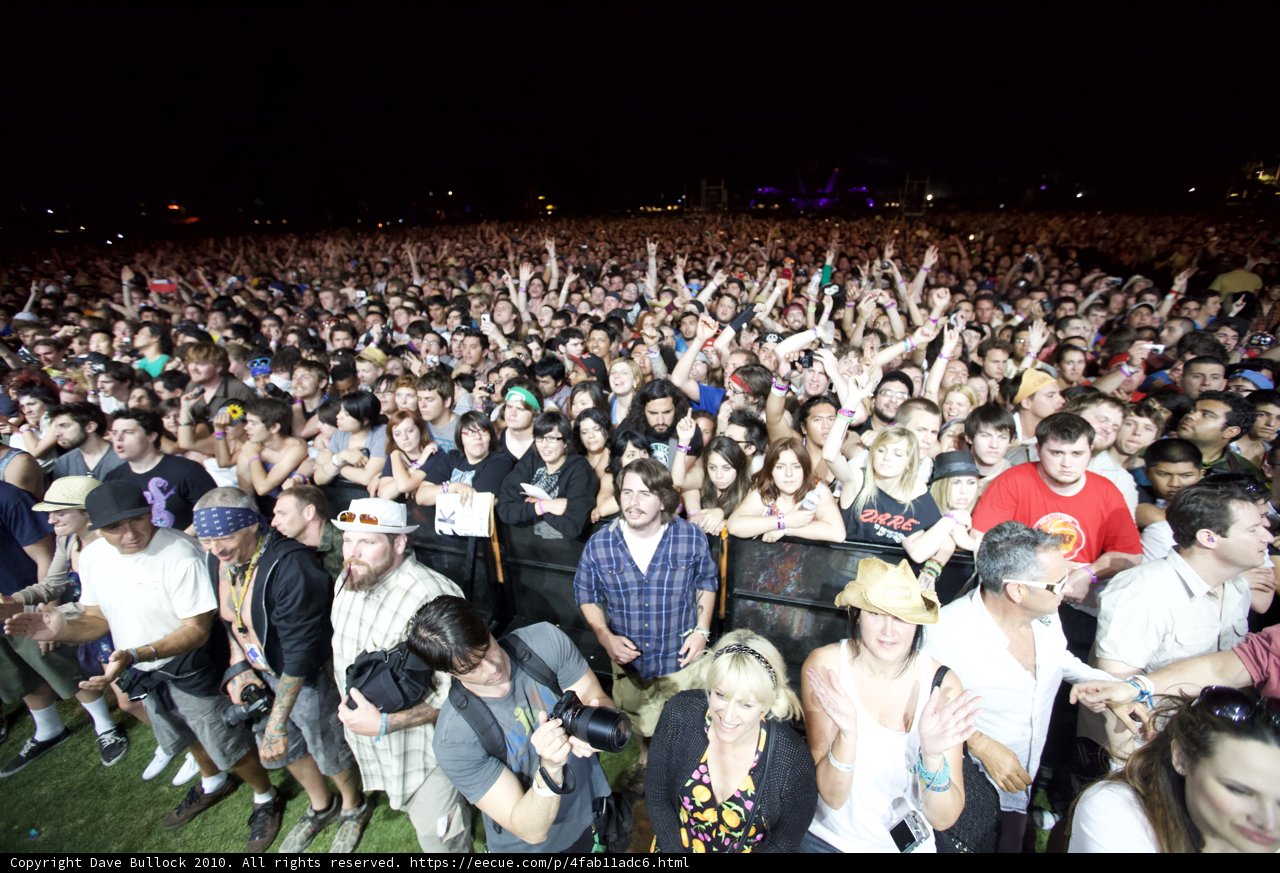 Saturday Night Concert Crowds at Coachella Festival 2010