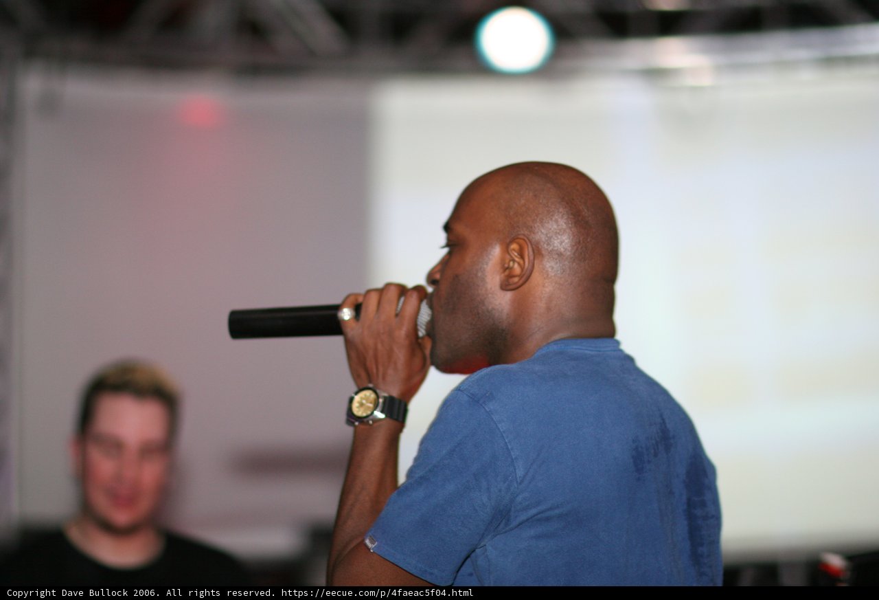 MC Q on stage