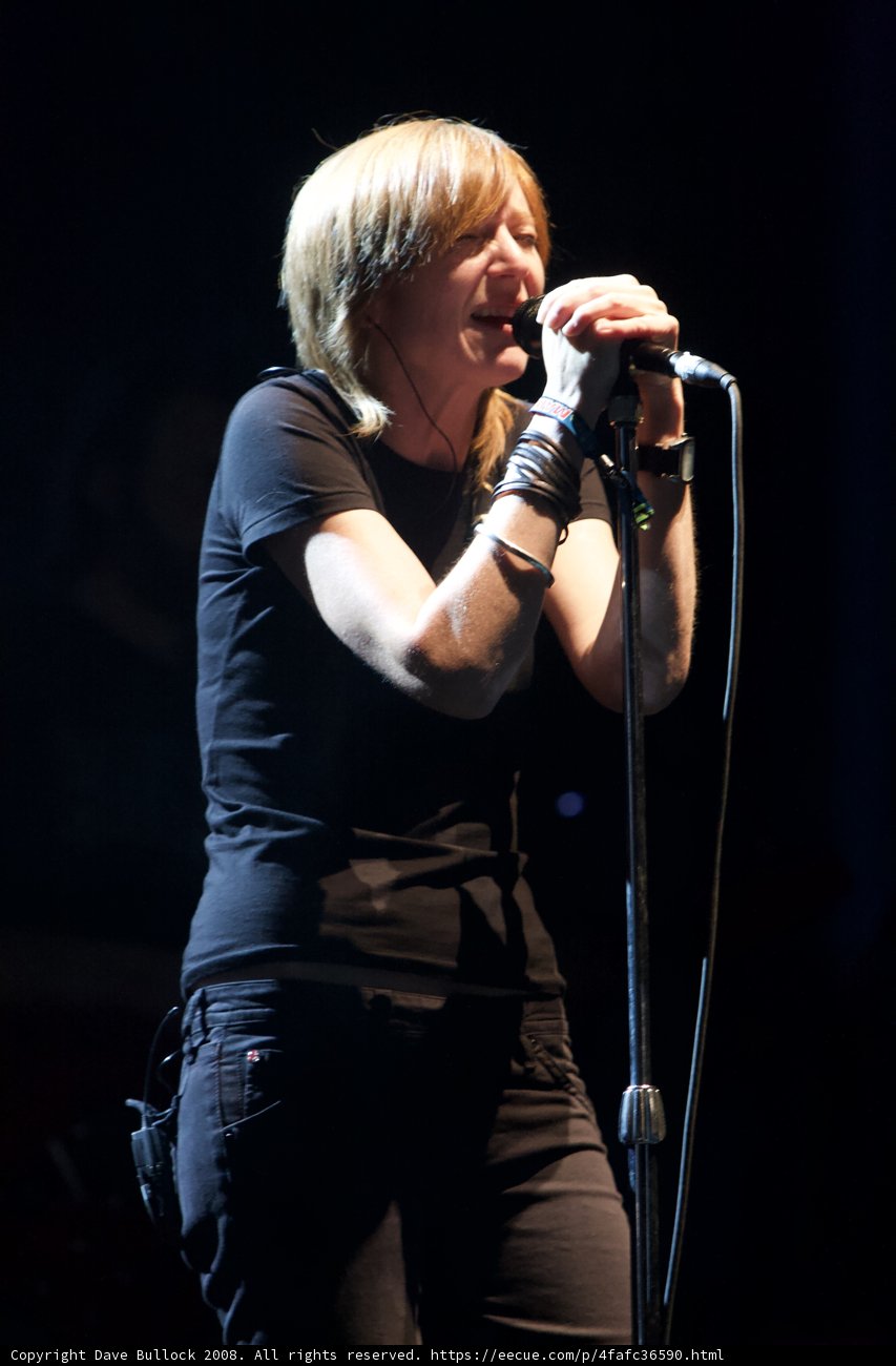 Black-clad Singer Belts Out Hit at 2008 Coachella Performance