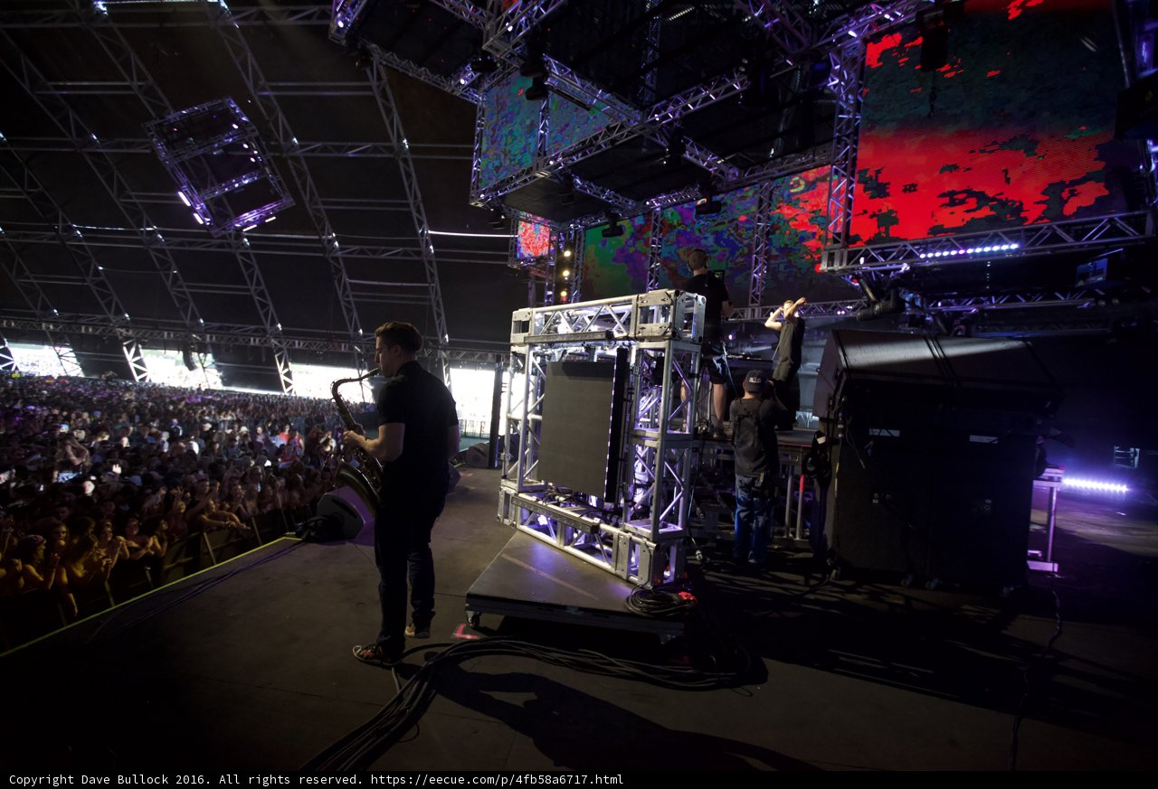 Man on Stage at Coachella Concert