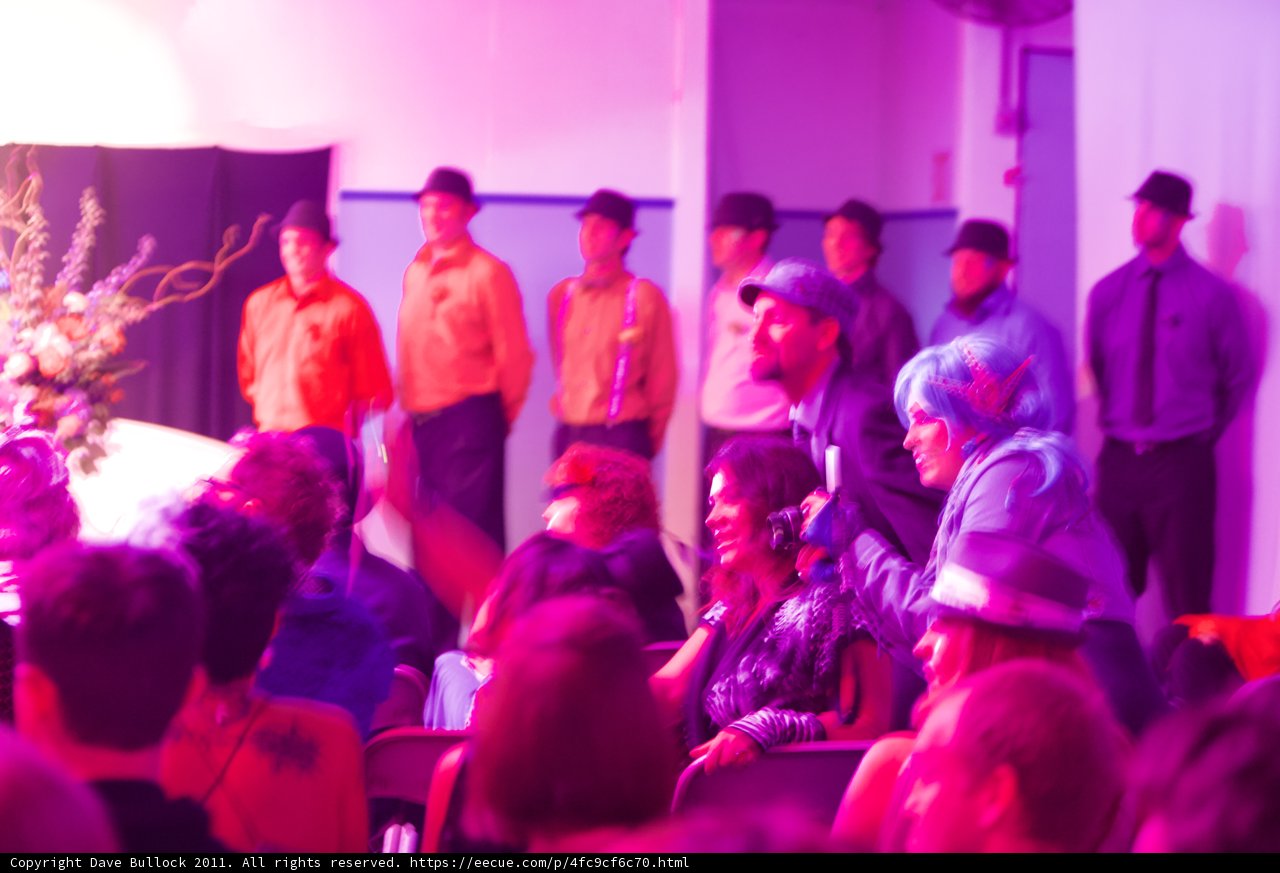 Purple Lighted Crowd at Wickstrom Wedding