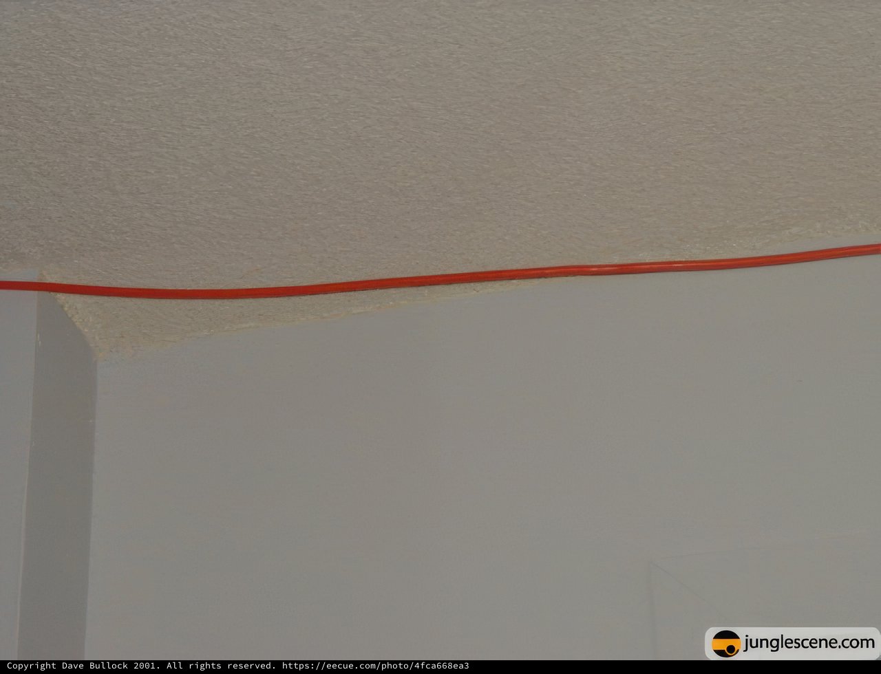 Red Line on White Ceiling