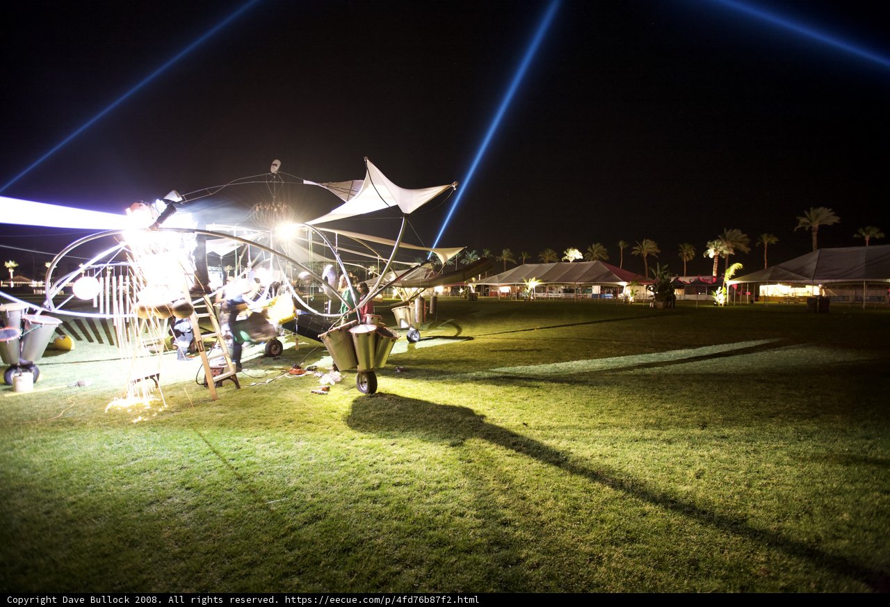 Night Sky Illuminates Coachella Crowd in Grass