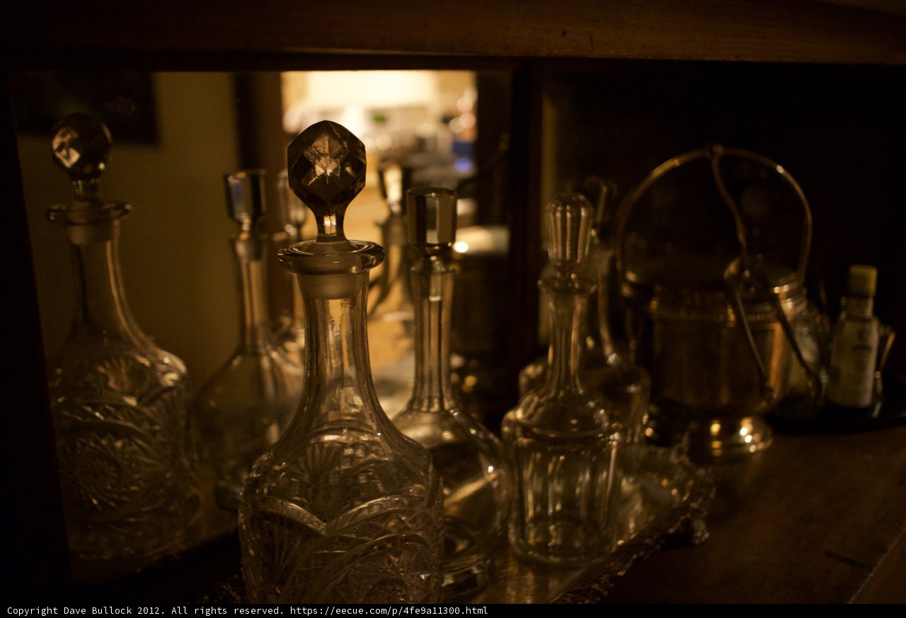 Glass Bottles and Containers on a Shelf