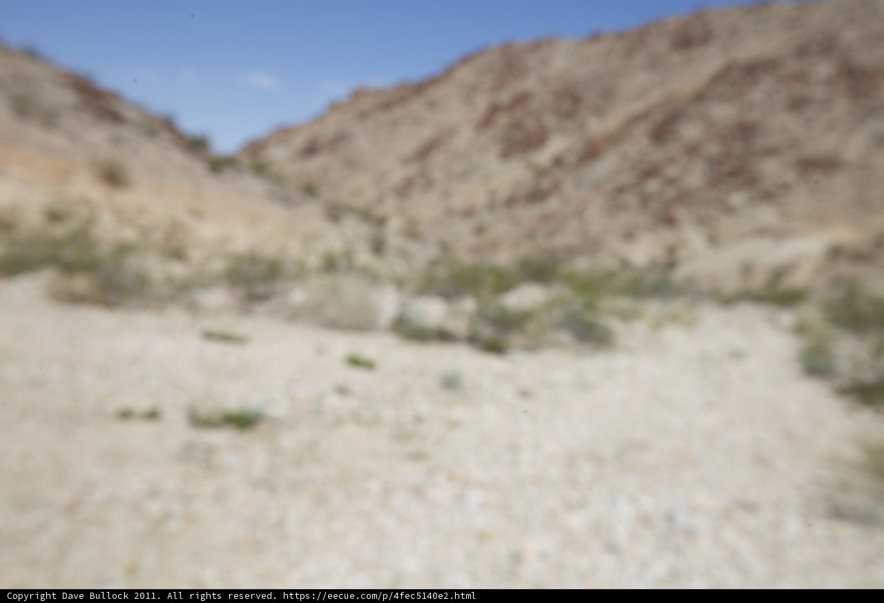Blurred Landscape of a Desert Mountain