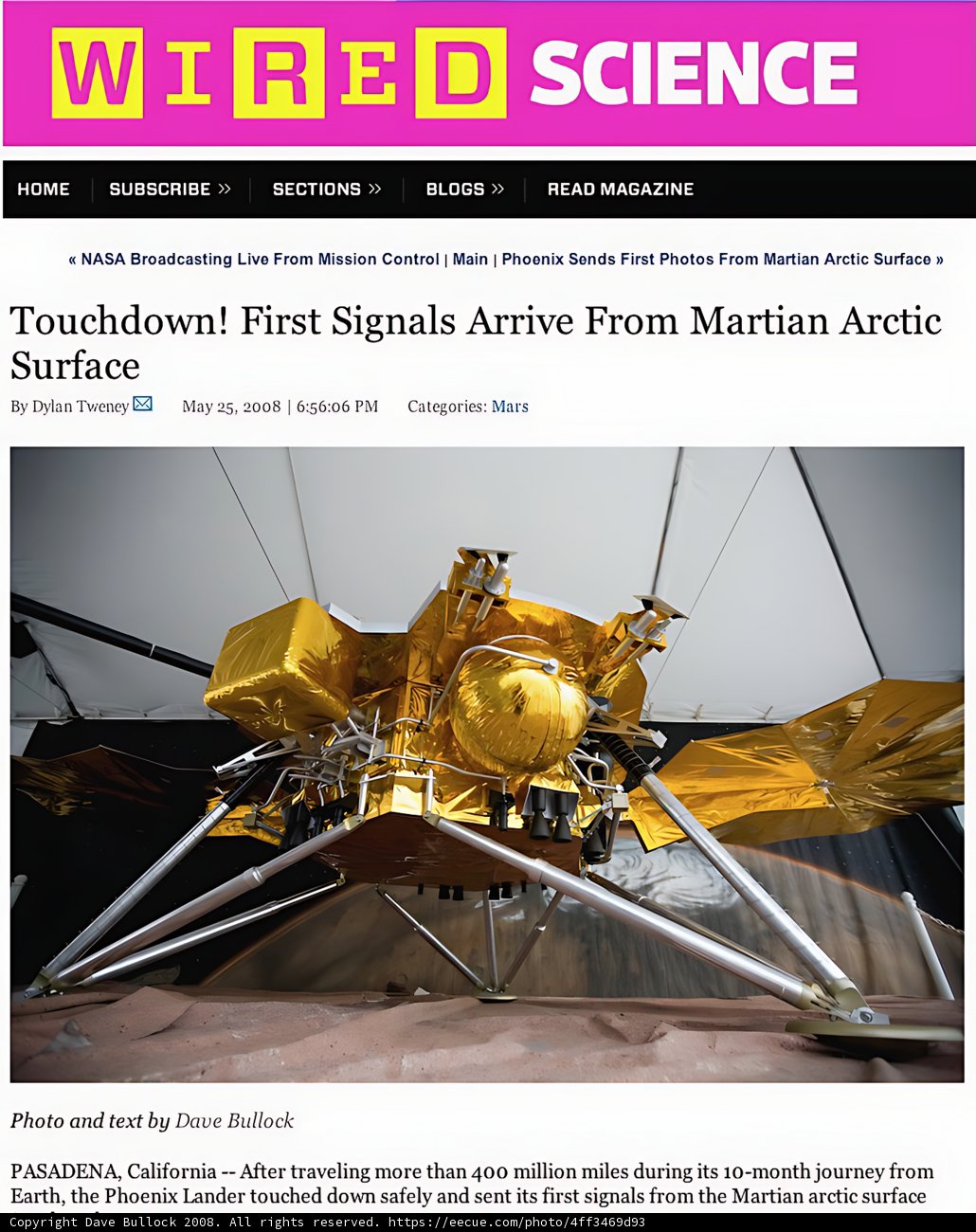 Martian Arctic Landing