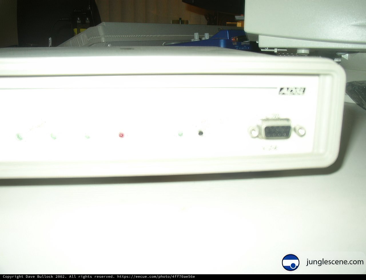 Vintage Blue-Lit Modem