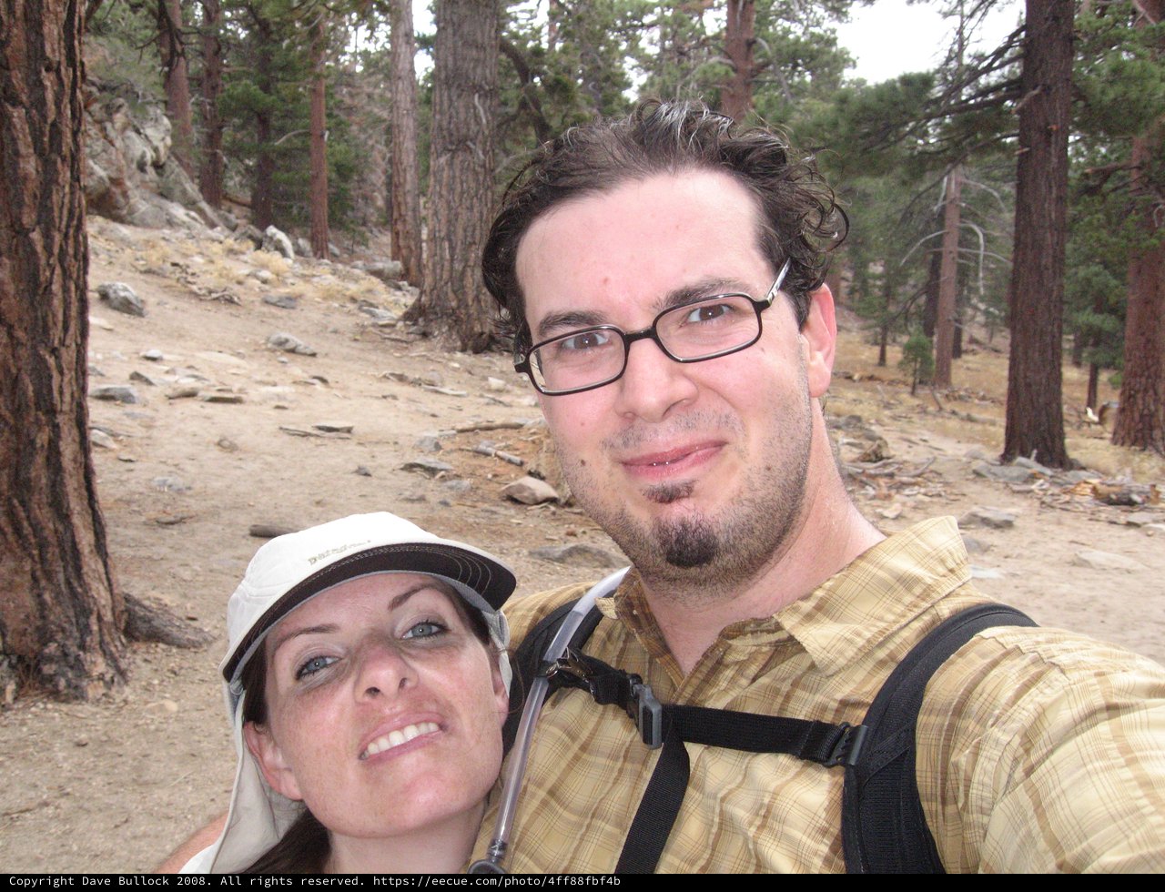 Couple Selfie on Mountain Hiking Trail 2008
