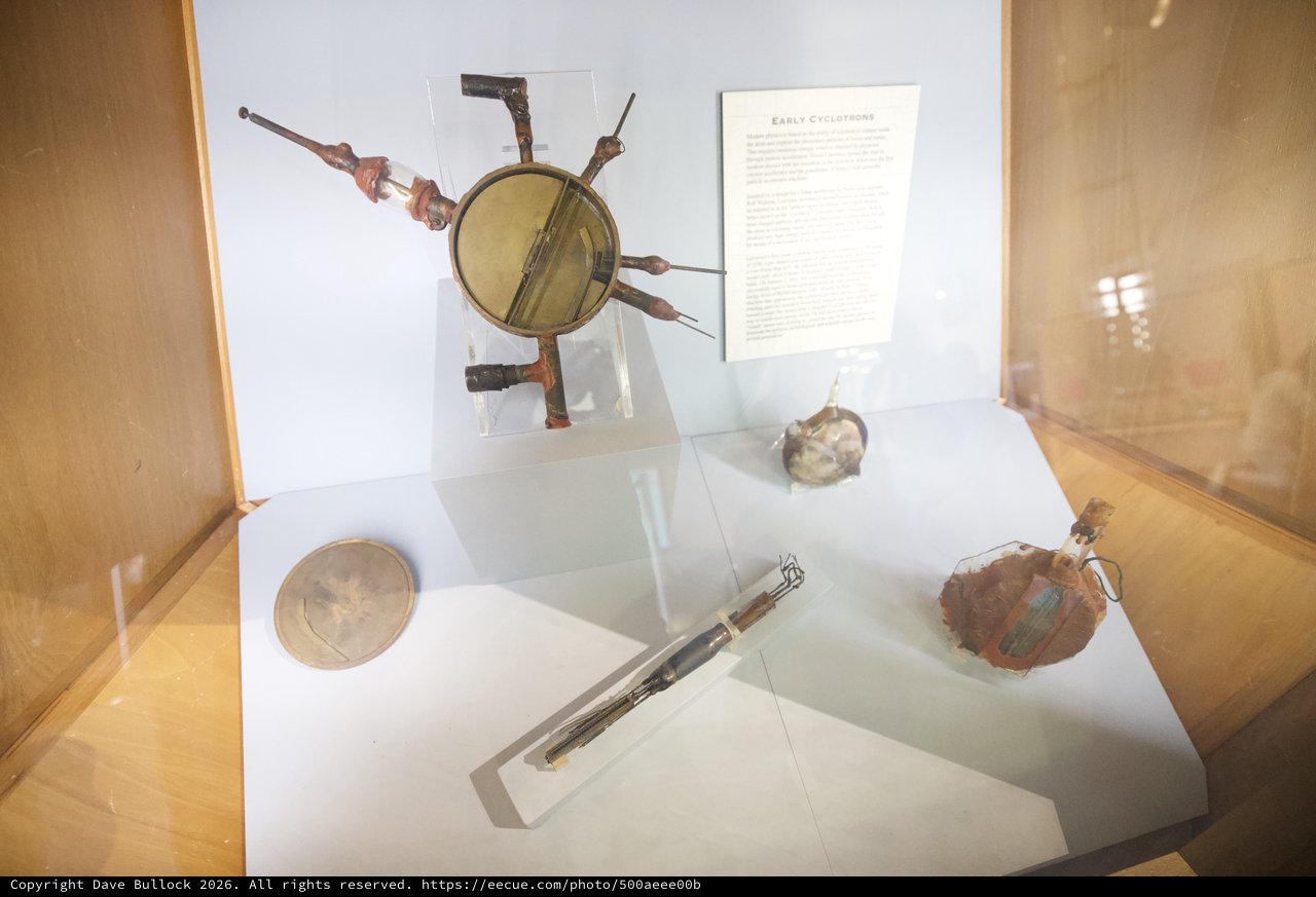 Early Cyclotrons: Historic Particle Accelerator Museum Display