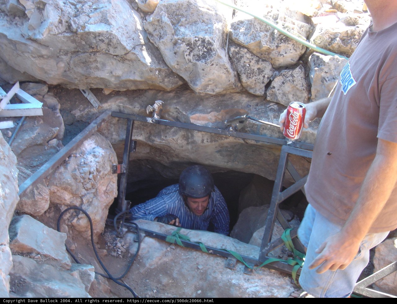 Soda break in an ancient shelter