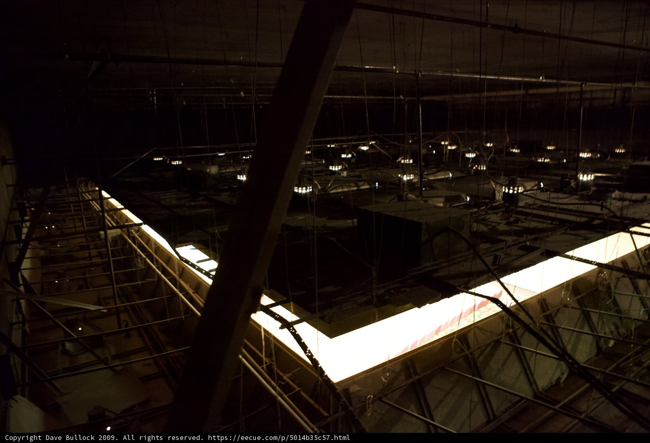 Illuminated Industrial Hangar