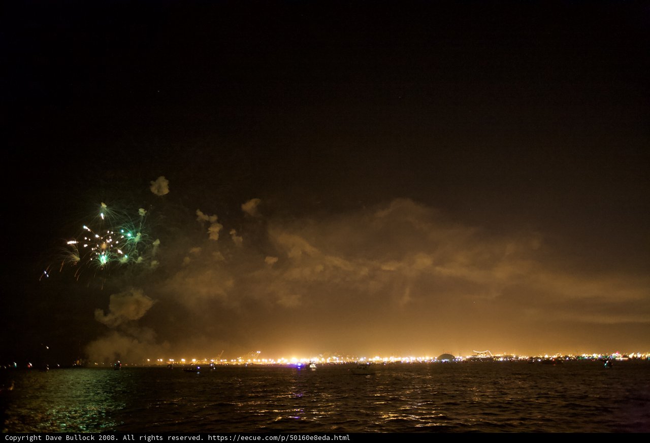 Festive Fireworks on the Bay