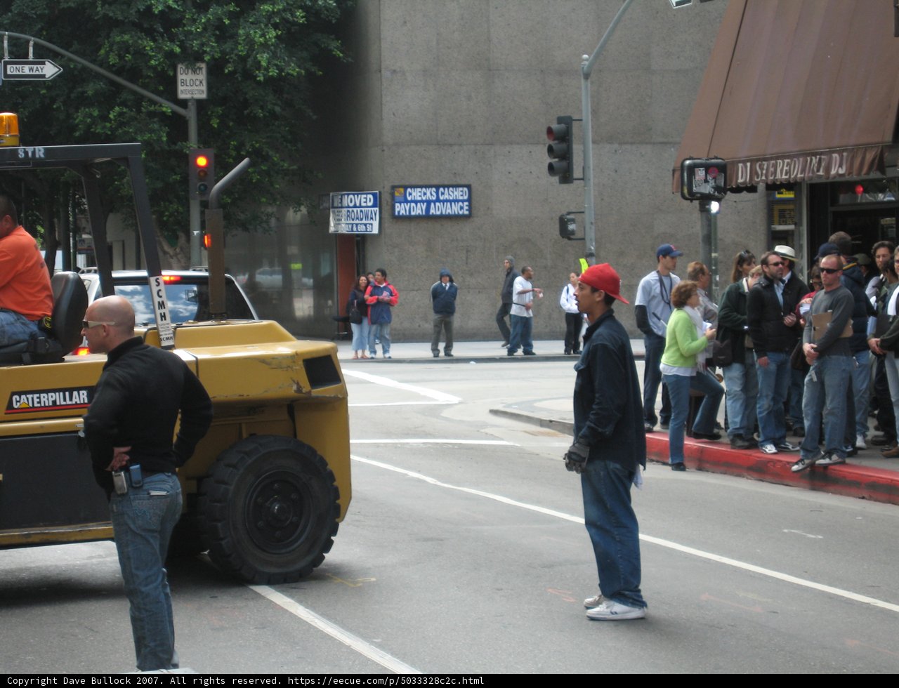 Yellow Construction Vehicle on the Roads of LA