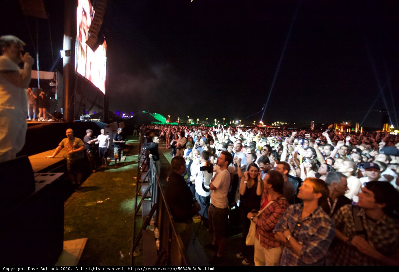Nighttime Concert Crowd